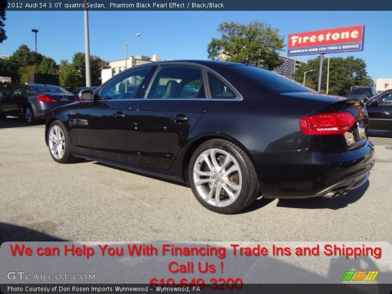 Phantom Black Pearl Effect / Black/Black 2012 Audi S4 3.0T quattro Sedan