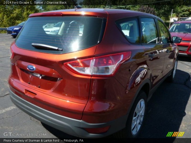 Sunset / Charcoal Black 2014 Ford Escape S