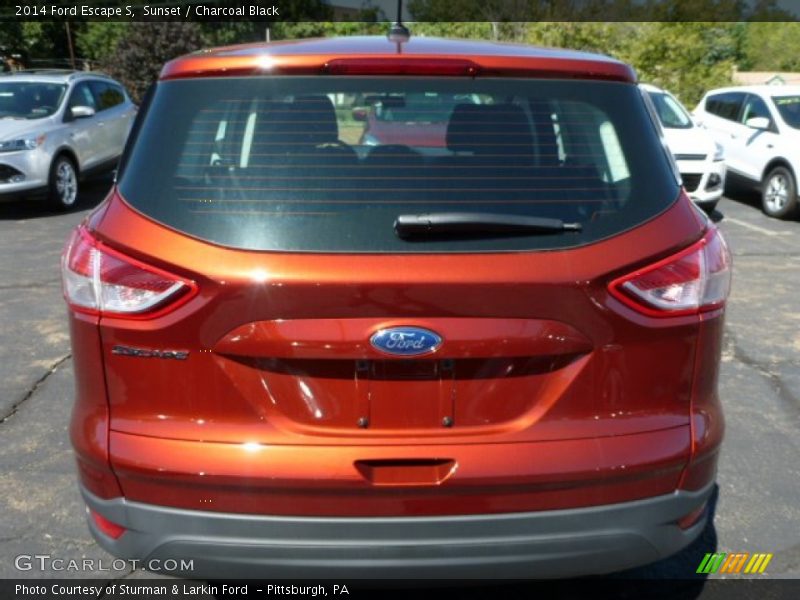 Sunset / Charcoal Black 2014 Ford Escape S