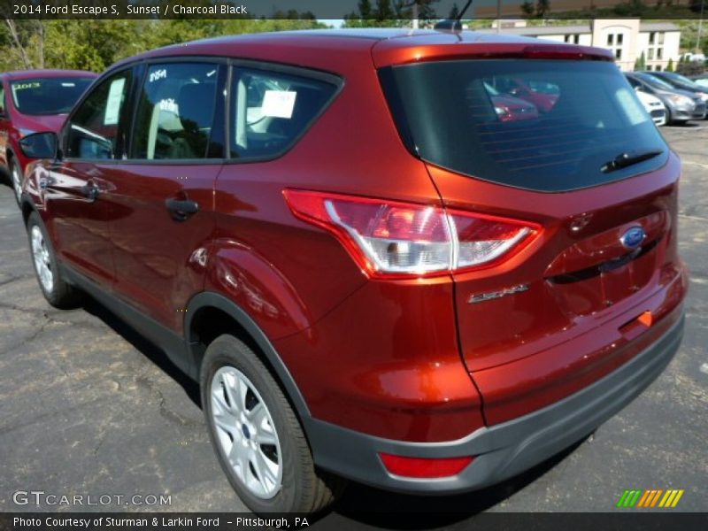 Sunset / Charcoal Black 2014 Ford Escape S
