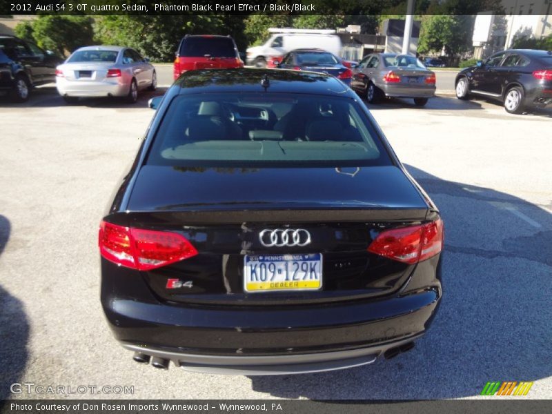 Phantom Black Pearl Effect / Black/Black 2012 Audi S4 3.0T quattro Sedan