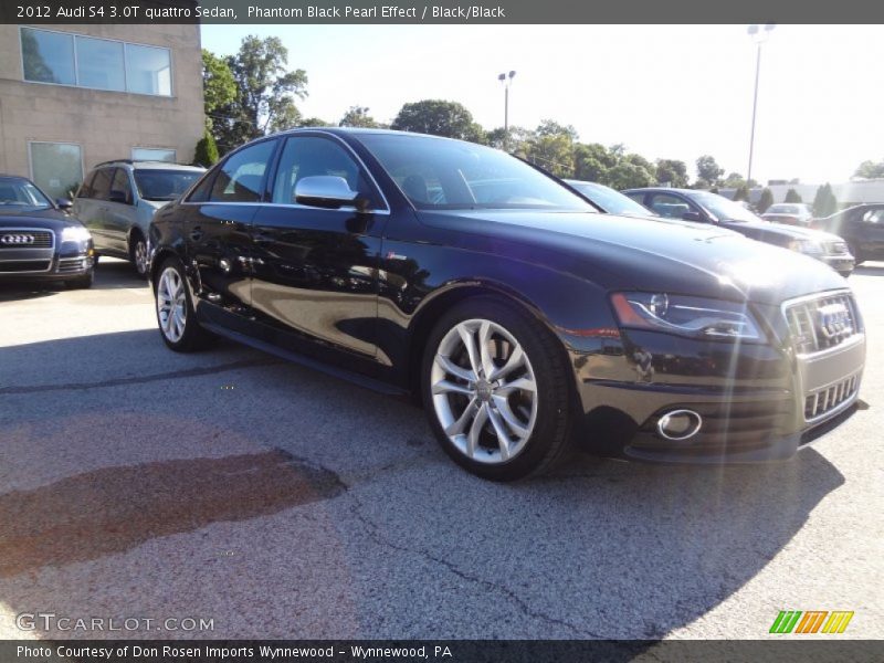 Phantom Black Pearl Effect / Black/Black 2012 Audi S4 3.0T quattro Sedan