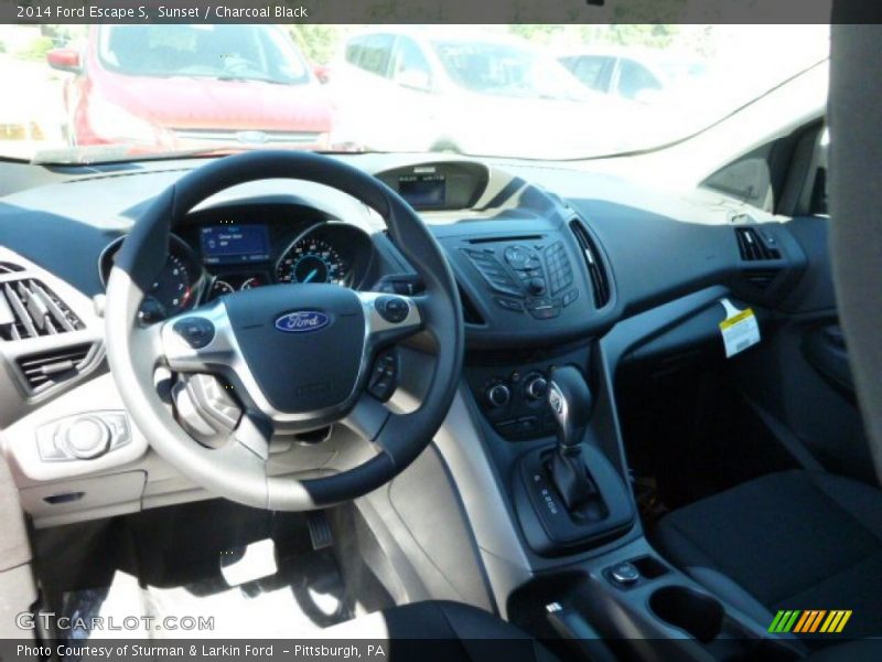 Sunset / Charcoal Black 2014 Ford Escape S