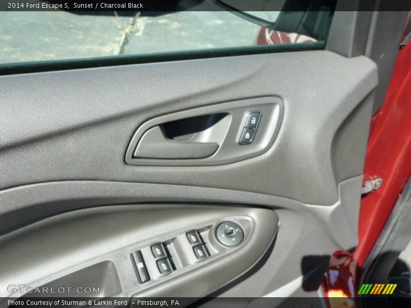 Sunset / Charcoal Black 2014 Ford Escape S