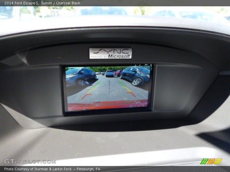 Sunset / Charcoal Black 2014 Ford Escape S