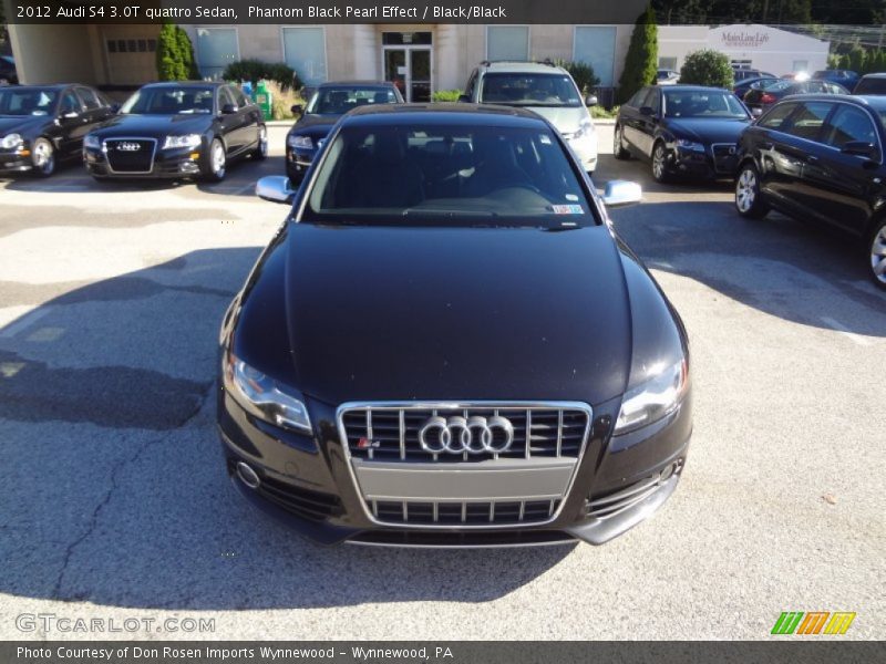 Phantom Black Pearl Effect / Black/Black 2012 Audi S4 3.0T quattro Sedan