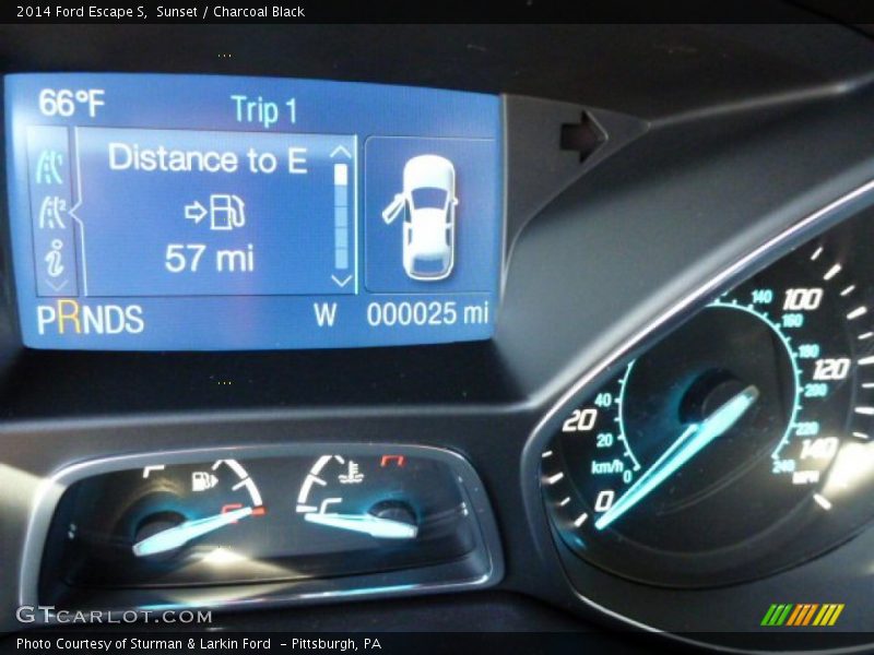 Sunset / Charcoal Black 2014 Ford Escape S