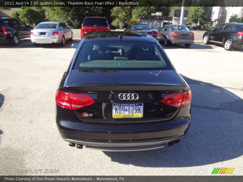Phantom Black Pearl Effect / Black/Black 2012 Audi S4 3.0T quattro Sedan