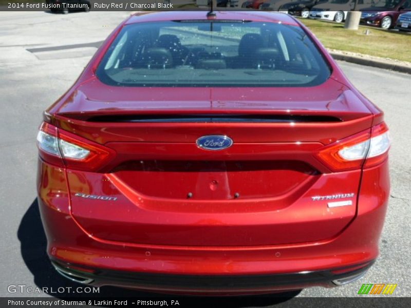 Ruby Red / Charcoal Black 2014 Ford Fusion Titanium