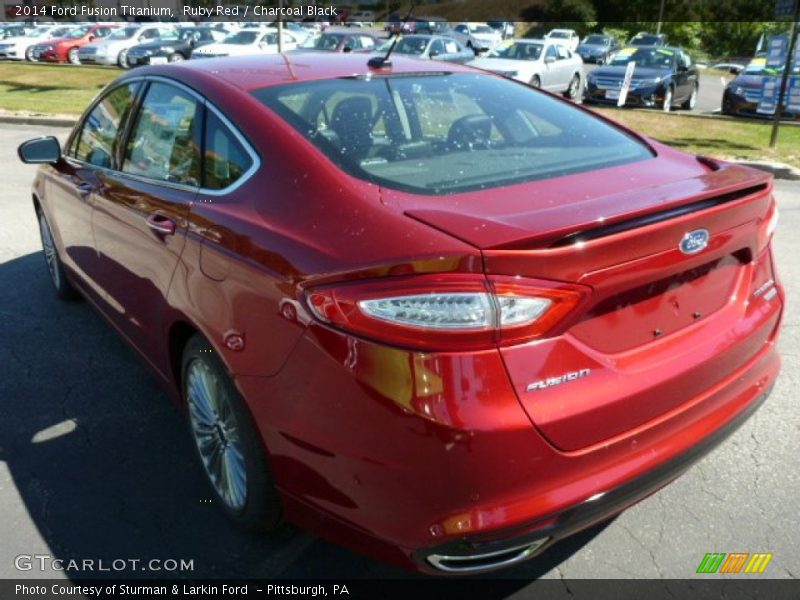 Ruby Red / Charcoal Black 2014 Ford Fusion Titanium