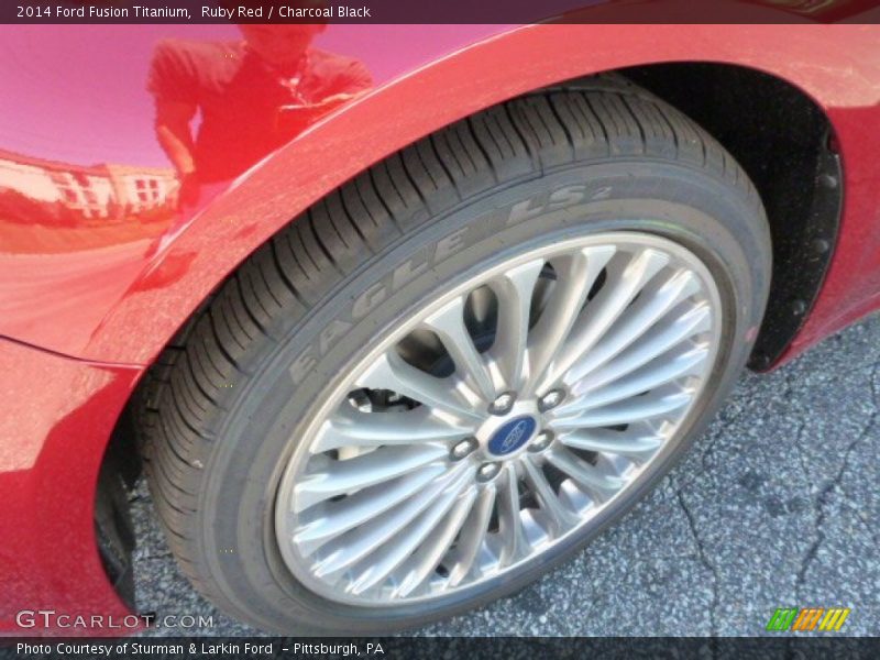 Ruby Red / Charcoal Black 2014 Ford Fusion Titanium
