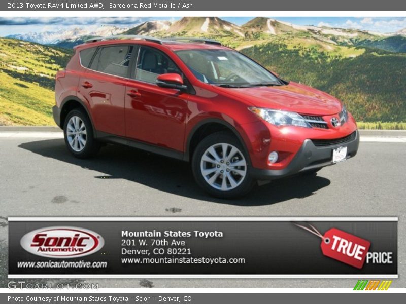 Barcelona Red Metallic / Ash 2013 Toyota RAV4 Limited AWD