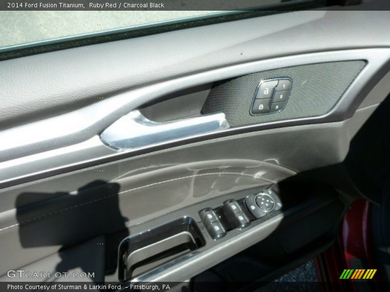 Ruby Red / Charcoal Black 2014 Ford Fusion Titanium