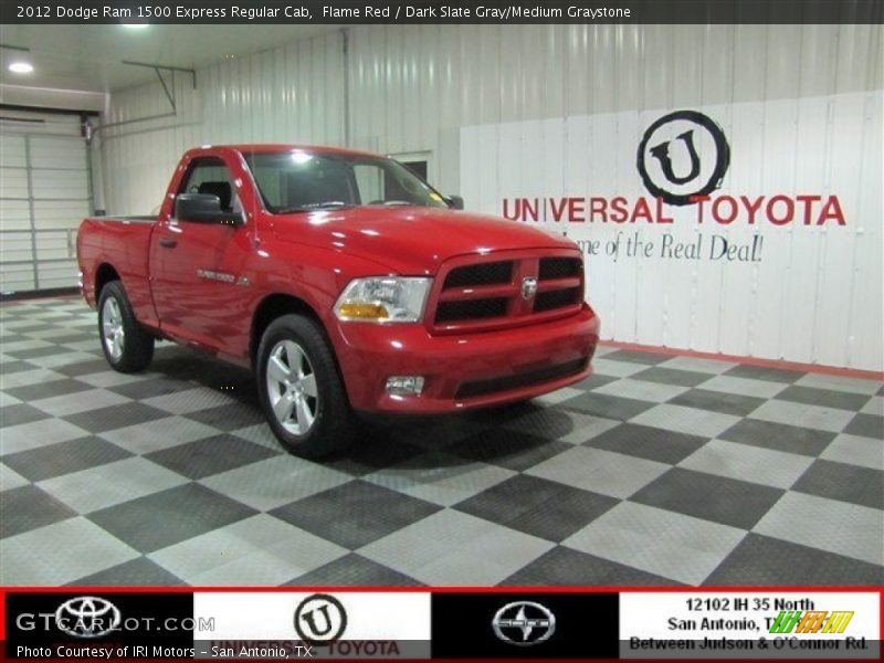 Flame Red / Dark Slate Gray/Medium Graystone 2012 Dodge Ram 1500 Express Regular Cab