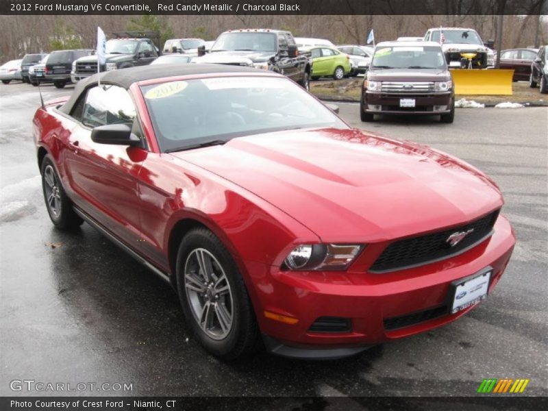 Red Candy Metallic / Charcoal Black 2012 Ford Mustang V6 Convertible