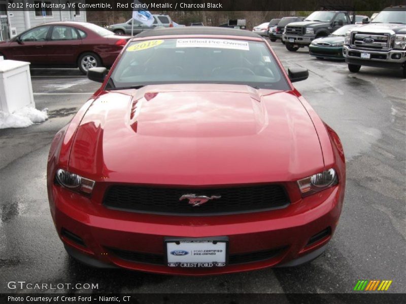 Red Candy Metallic / Charcoal Black 2012 Ford Mustang V6 Convertible