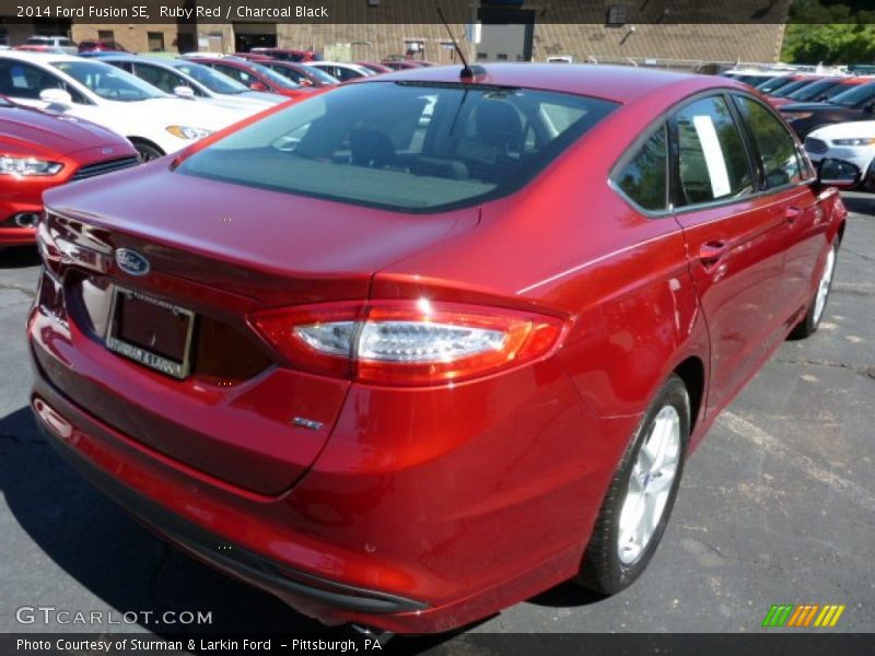 Ruby Red / Charcoal Black 2014 Ford Fusion SE