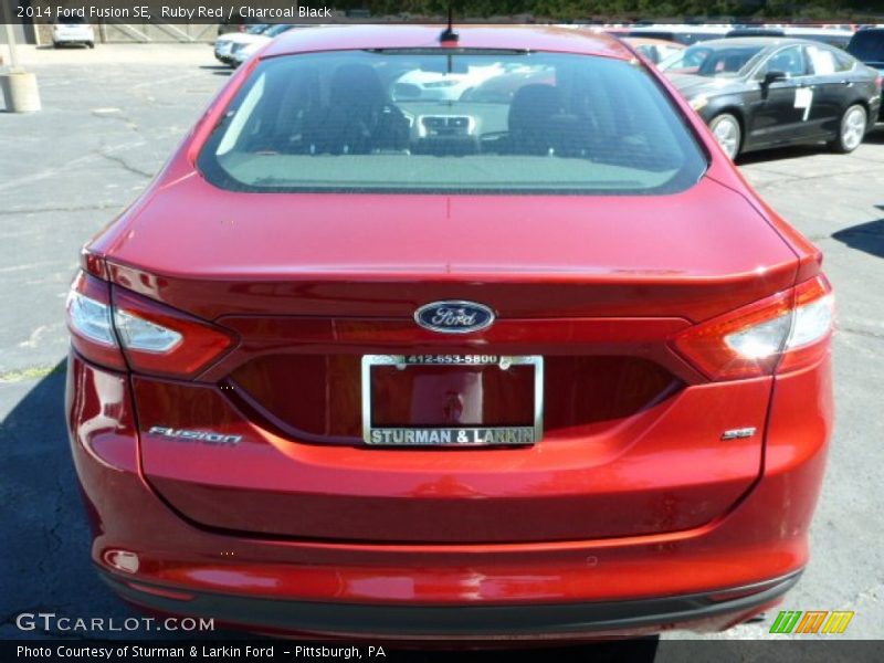 Ruby Red / Charcoal Black 2014 Ford Fusion SE