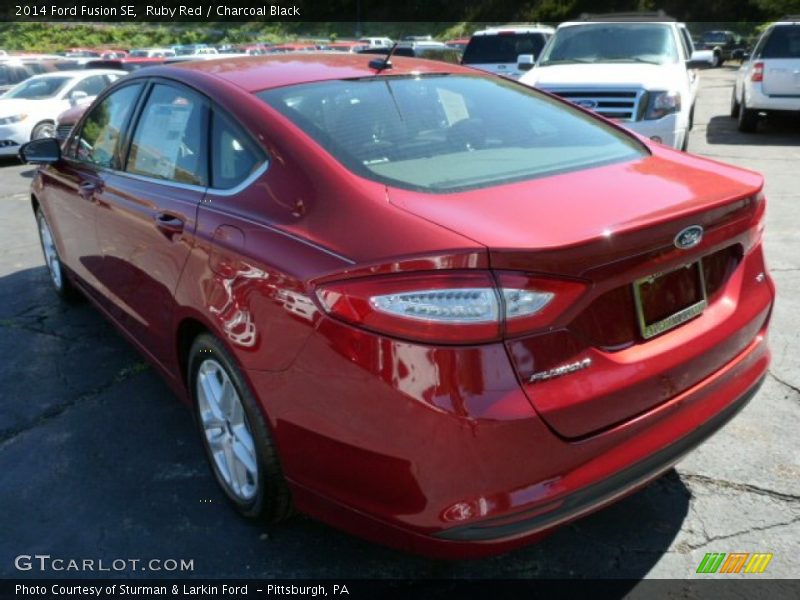 Ruby Red / Charcoal Black 2014 Ford Fusion SE