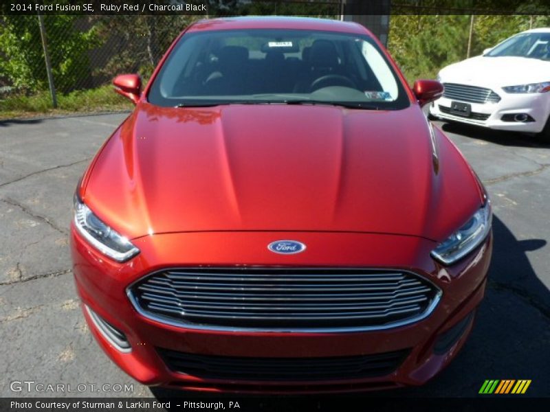 Ruby Red / Charcoal Black 2014 Ford Fusion SE