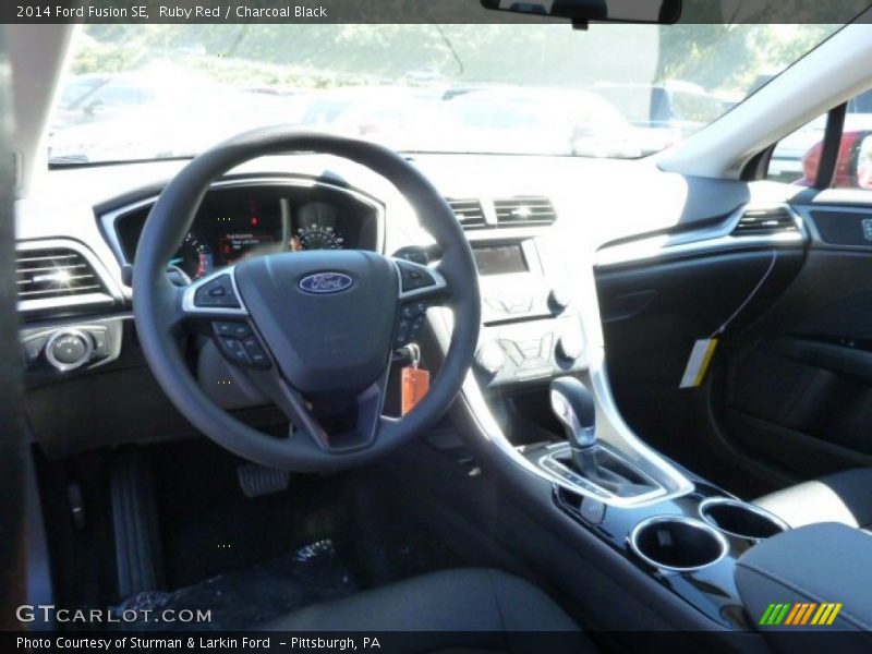 Ruby Red / Charcoal Black 2014 Ford Fusion SE