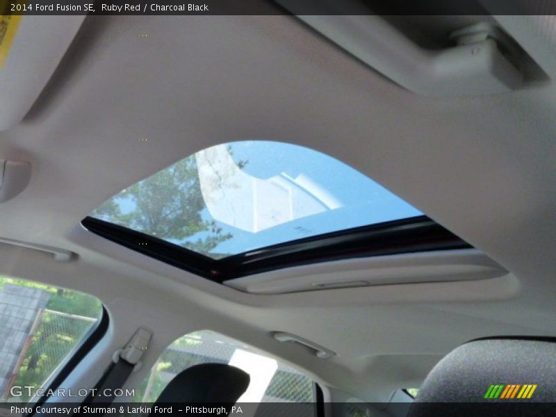 Ruby Red / Charcoal Black 2014 Ford Fusion SE