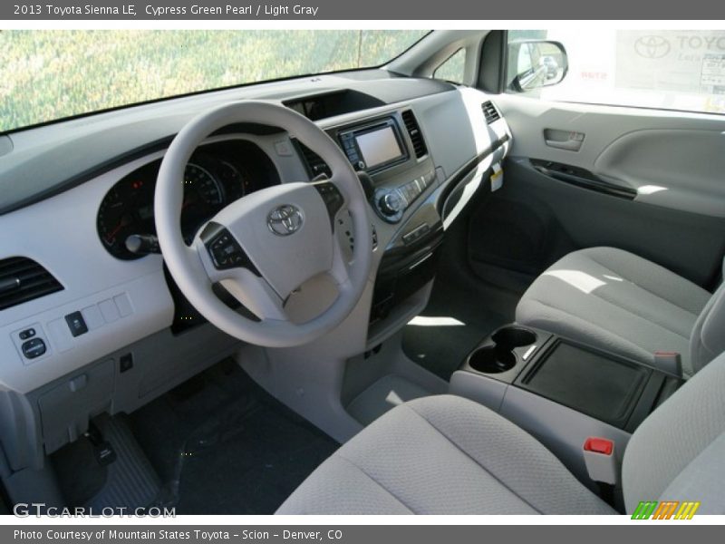 Cypress Green Pearl / Light Gray 2013 Toyota Sienna LE