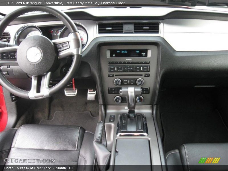 Red Candy Metallic / Charcoal Black 2012 Ford Mustang V6 Convertible