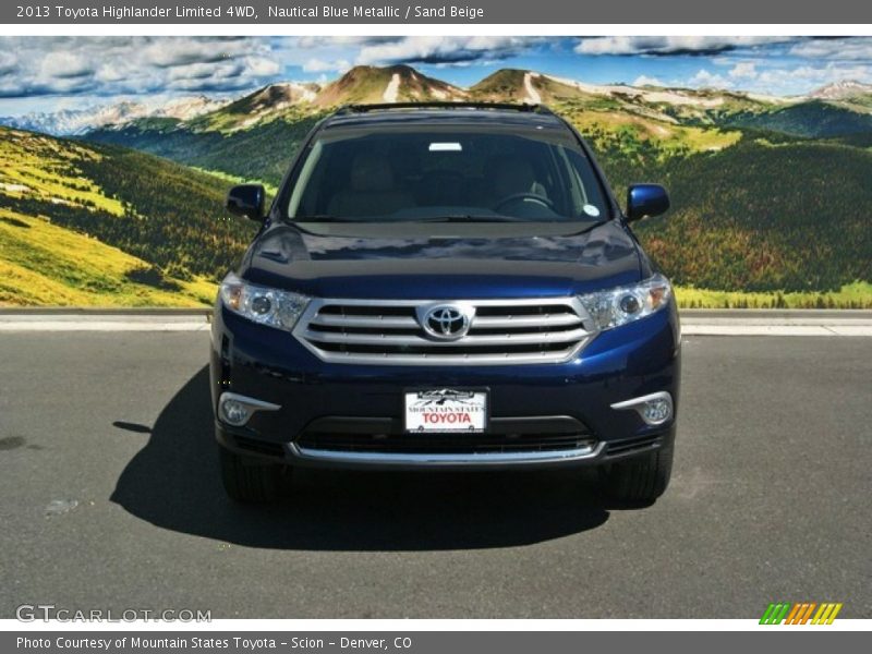 Nautical Blue Metallic / Sand Beige 2013 Toyota Highlander Limited 4WD