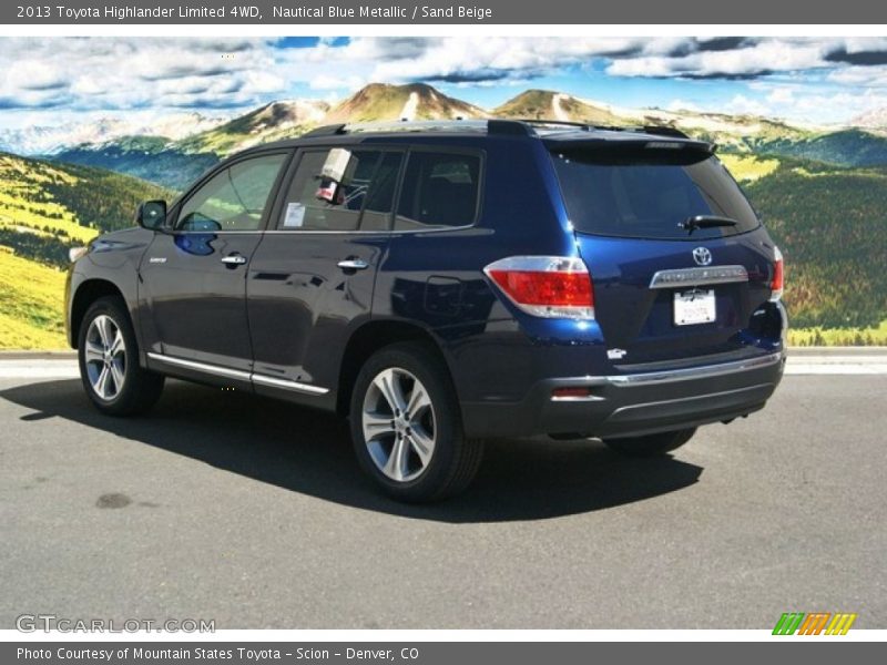 Nautical Blue Metallic / Sand Beige 2013 Toyota Highlander Limited 4WD