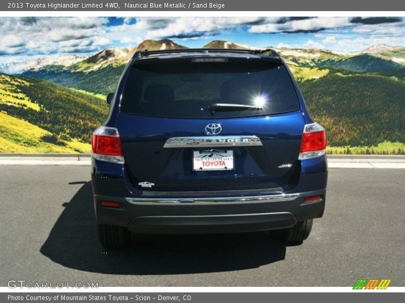 Nautical Blue Metallic / Sand Beige 2013 Toyota Highlander Limited 4WD