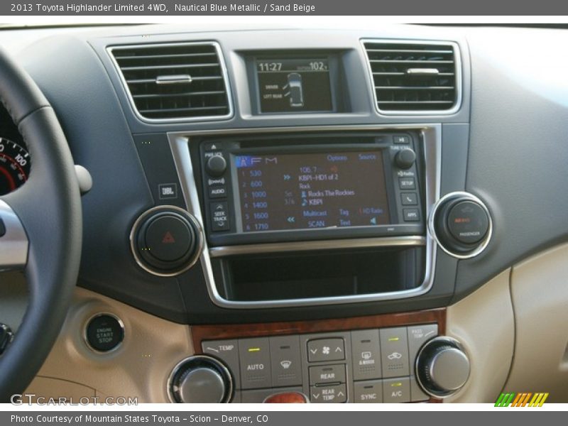 Nautical Blue Metallic / Sand Beige 2013 Toyota Highlander Limited 4WD