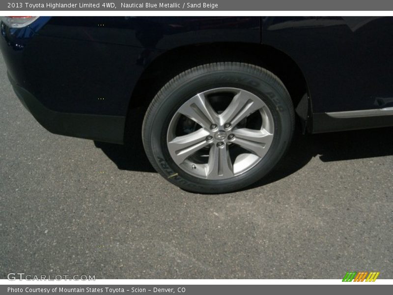 Nautical Blue Metallic / Sand Beige 2013 Toyota Highlander Limited 4WD