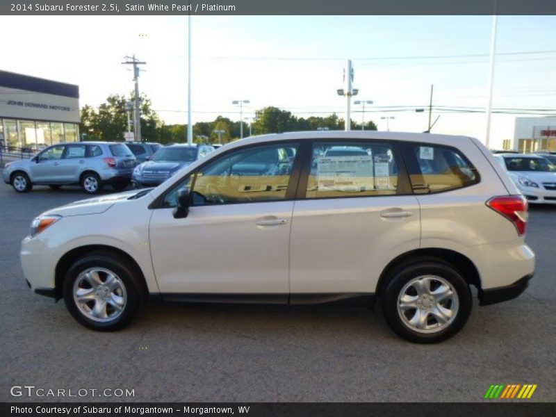 Satin White Pearl / Platinum 2014 Subaru Forester 2.5i