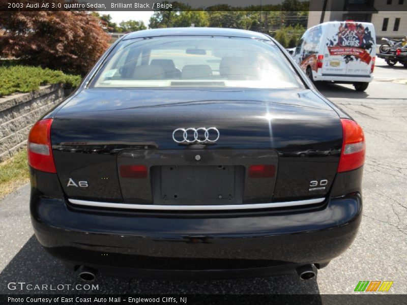 Brilliant Black / Beige 2003 Audi A6 3.0 quattro Sedan