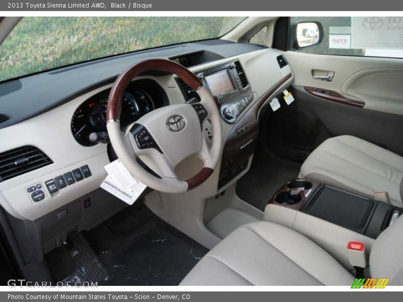 Black / Bisque 2013 Toyota Sienna Limited AWD