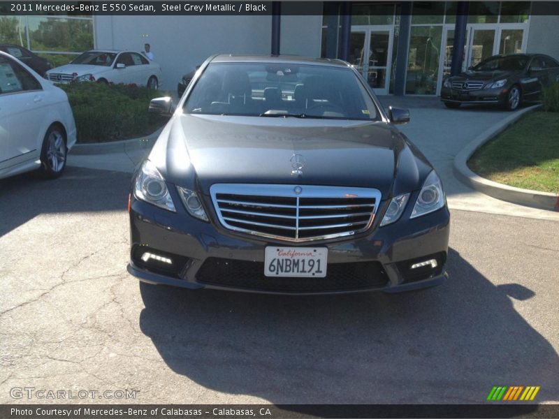 Steel Grey Metallic / Black 2011 Mercedes-Benz E 550 Sedan