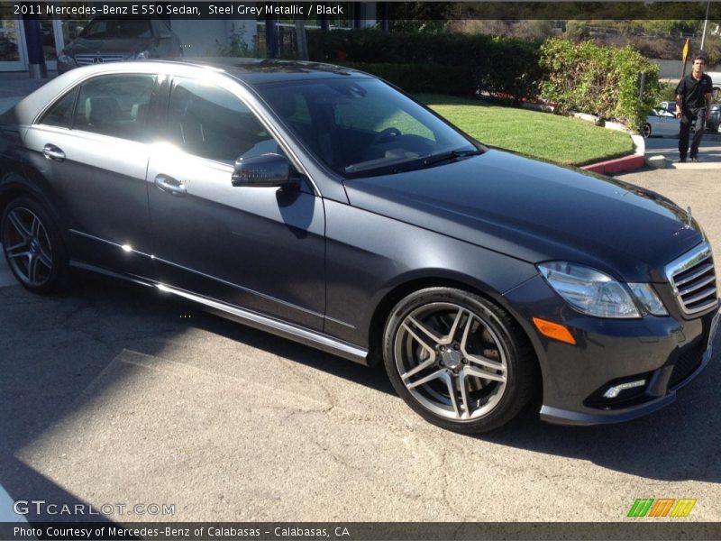 Steel Grey Metallic / Black 2011 Mercedes-Benz E 550 Sedan