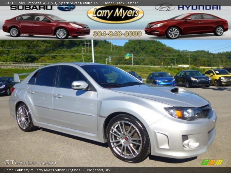 Spark Silver Metallic / STI Carbon Black Leather 2011 Subaru Impreza WRX STi