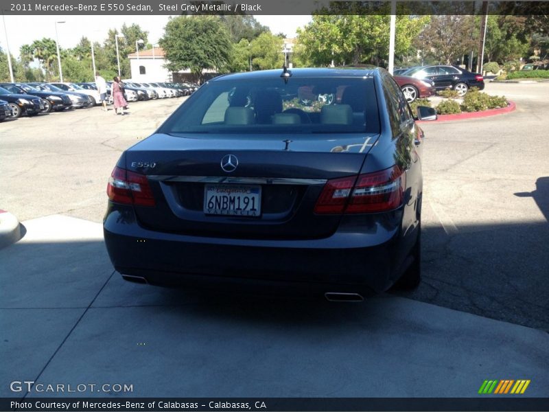 Steel Grey Metallic / Black 2011 Mercedes-Benz E 550 Sedan