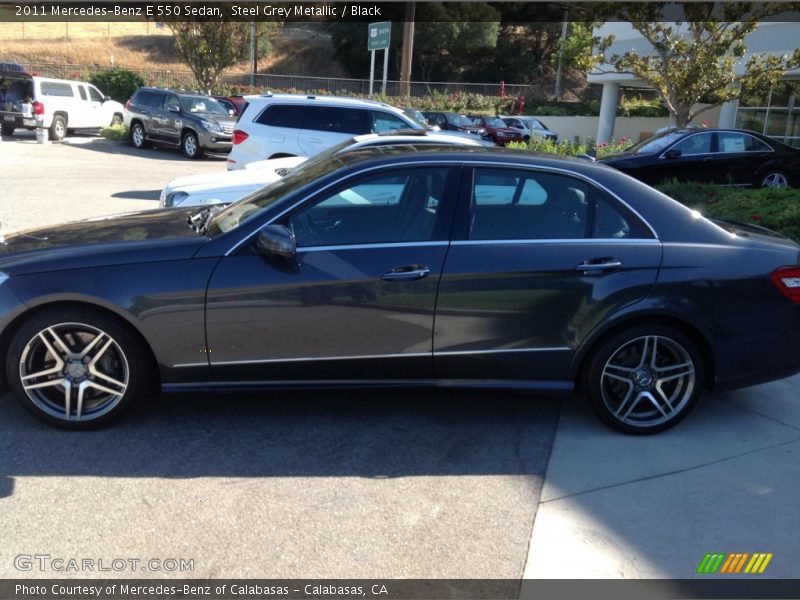 Steel Grey Metallic / Black 2011 Mercedes-Benz E 550 Sedan