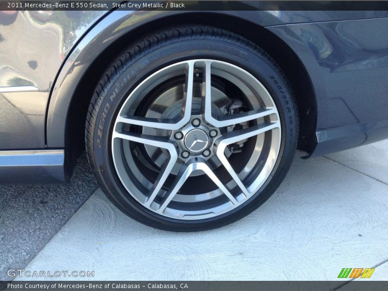 Steel Grey Metallic / Black 2011 Mercedes-Benz E 550 Sedan