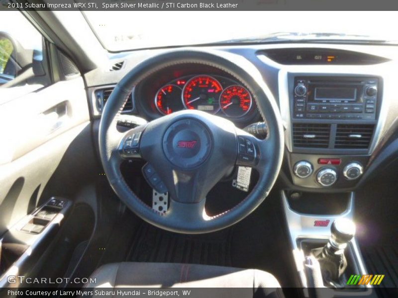 Spark Silver Metallic / STI Carbon Black Leather 2011 Subaru Impreza WRX STi