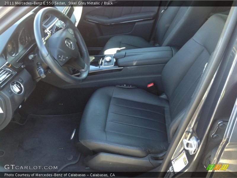 Steel Grey Metallic / Black 2011 Mercedes-Benz E 550 Sedan