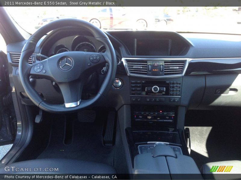 Steel Grey Metallic / Black 2011 Mercedes-Benz E 550 Sedan