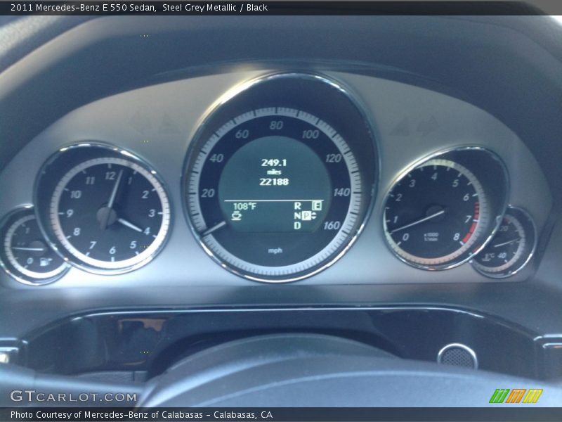 Steel Grey Metallic / Black 2011 Mercedes-Benz E 550 Sedan