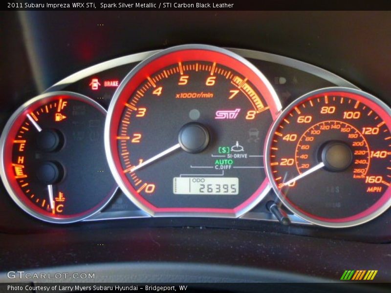 Spark Silver Metallic / STI Carbon Black Leather 2011 Subaru Impreza WRX STi