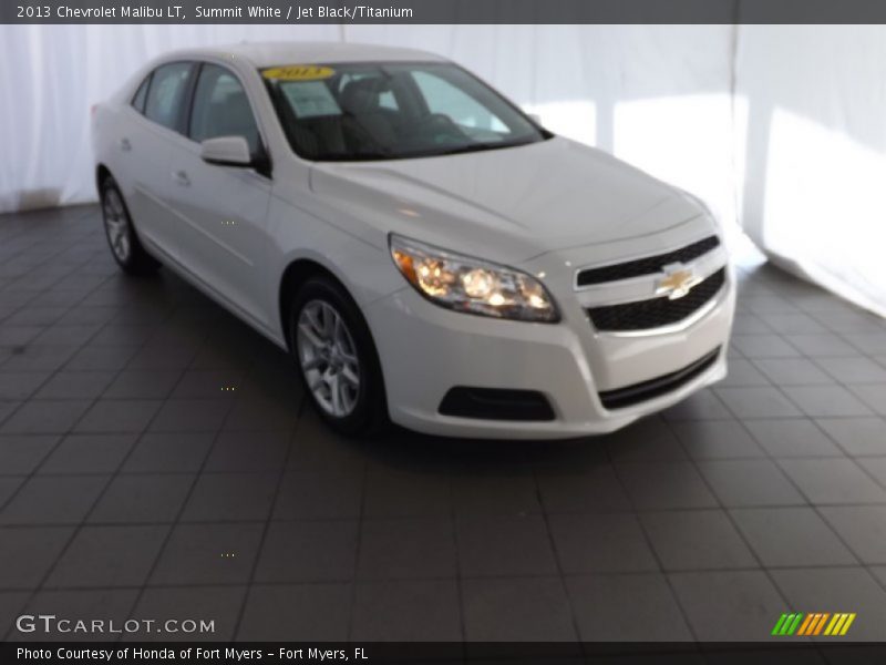 Summit White / Jet Black/Titanium 2013 Chevrolet Malibu LT