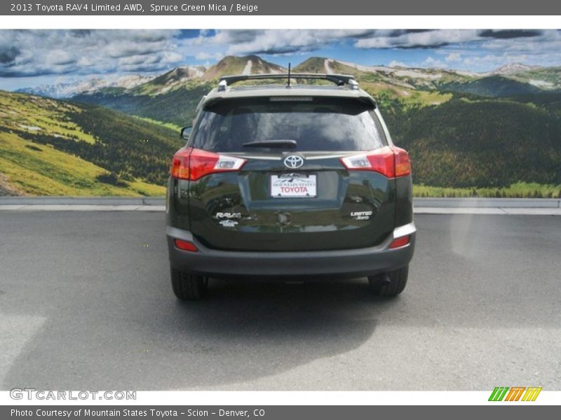 Spruce Green Mica / Beige 2013 Toyota RAV4 Limited AWD