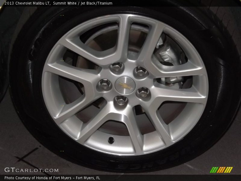 Summit White / Jet Black/Titanium 2013 Chevrolet Malibu LT